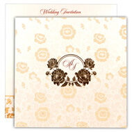White gold theme Hindu & Muslim Wedding Cards